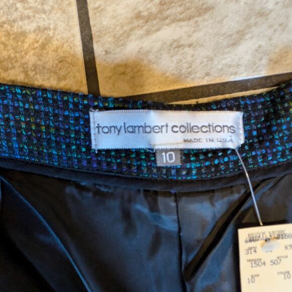 Tony Lambert Womens Sz 10 Dress Pants Dark Blue Black 27x30 Knit Vintage Ankle - Picture 4 of 10